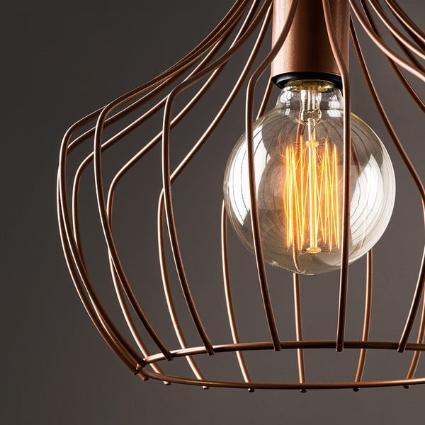 Висящо осветително тяло в меден цвят с метален абажур ø 27 cm Mezopotamya – Opviq lights-image-3