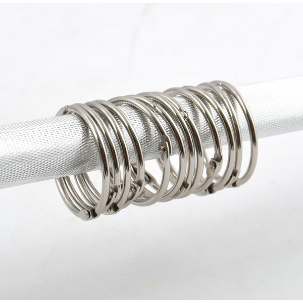 Пръстени за душ завеси в комплект от 12 бр. в матово сребрист цвят Ringo Small – Spirella-image-2