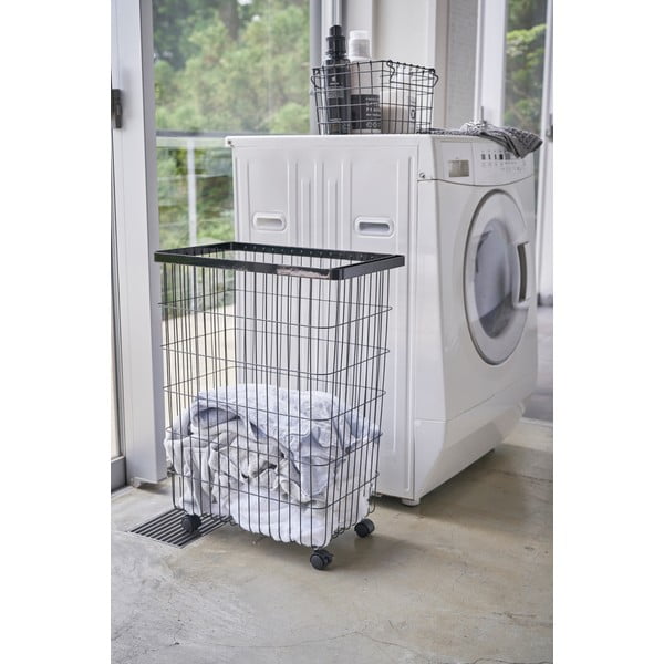 Черна метална кошница за пране 55 L Tower - YAMAZAKI-image-4