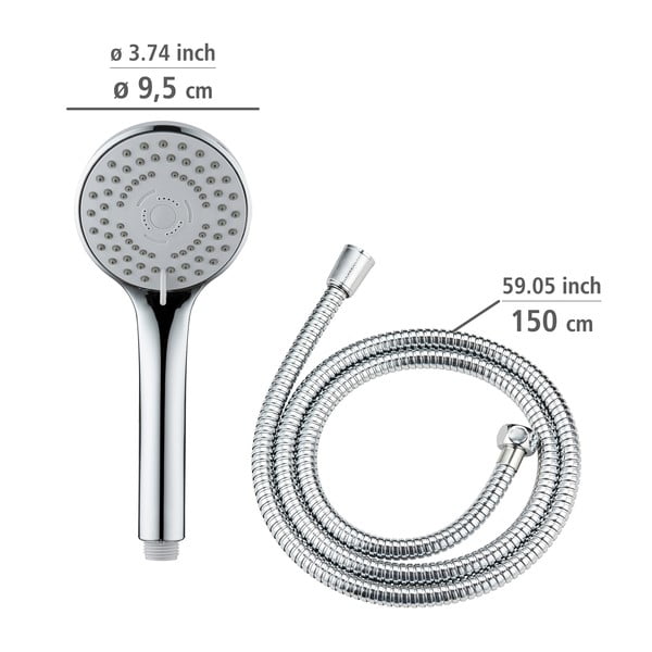 Душ-глава с маркуч в блестящо сребристо Basic Line - Wenko-image-4