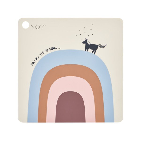 Силиконова детски постелки 38x38 cm Follow The Rainbow – OYOY Mini