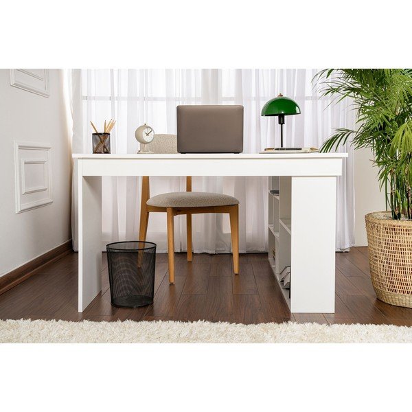 Матова работна маса 120x130 cm Vesper – Kalune Design-image-4