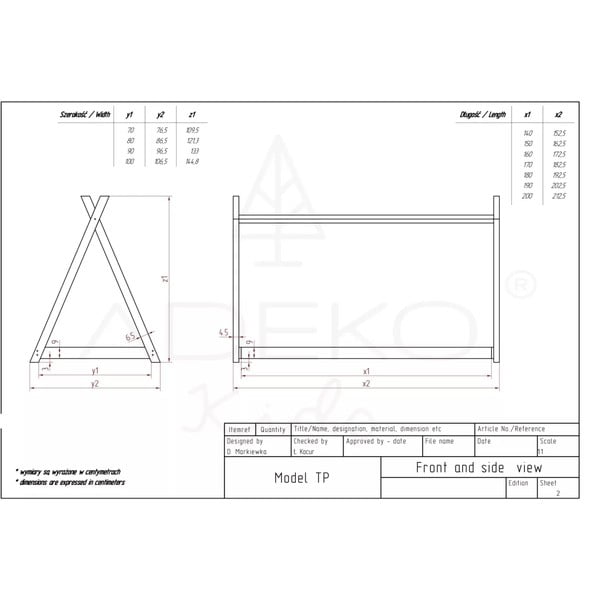 Легло тип къща от борова дървесина Mila TP, 80 x 160 cm - Adeko-image-4