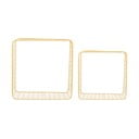 Светложълти стоманени стенни рафтове в комплект от 2 бр. 35 cm Reja – PT LIVING