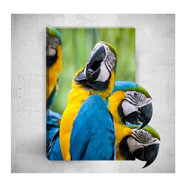 Nástěnný 3D obraz Mosticx Parrots, 40 x 60 cm