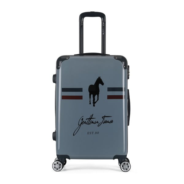 Tmavě šedý cestovní kufr na kolečkách GENTLEMAN FARMER Valise Grand Format, 41 x 62 cm