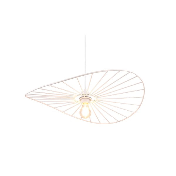 Бяло висящо осветително тяло ø 60 cm Chapeau - Reality-image-3