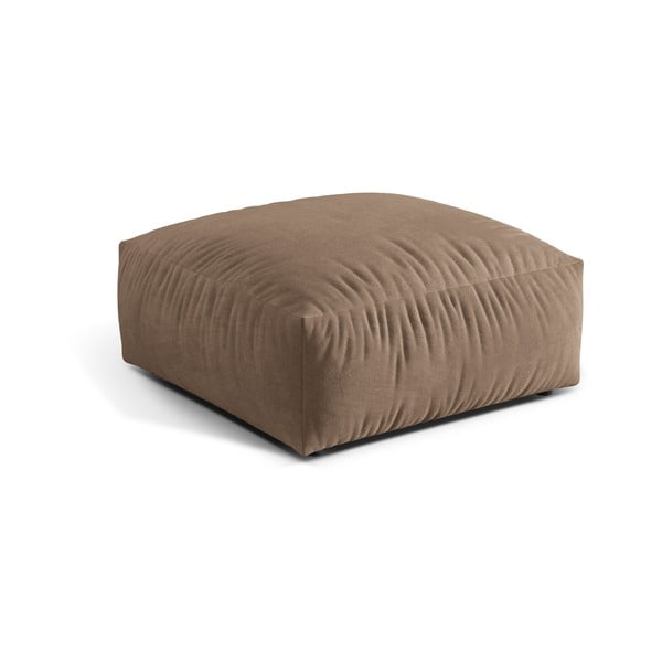 Светлокафява кадифена модулна табуретка Martina – Micadoni -image-1