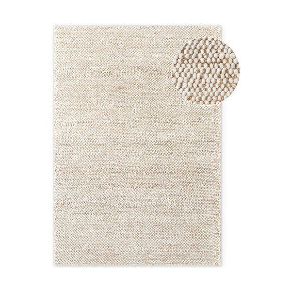 Бежов ръчно изработен килим със смес от вълна 80x150 cm Peas – Villeroy&Boch