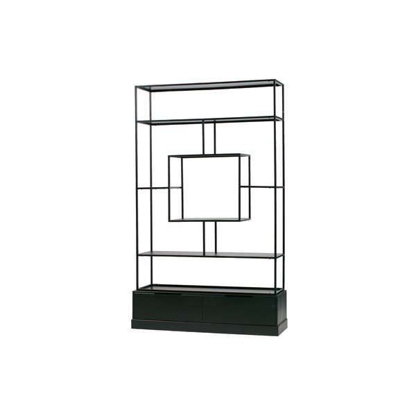 Черна метална етажерка 126x204 cm Fons - WOOOD-image-1