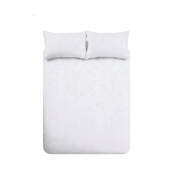 Бяло единично  спално бельо от жакард 135x200 cm Fleur Matelassé – Bianca