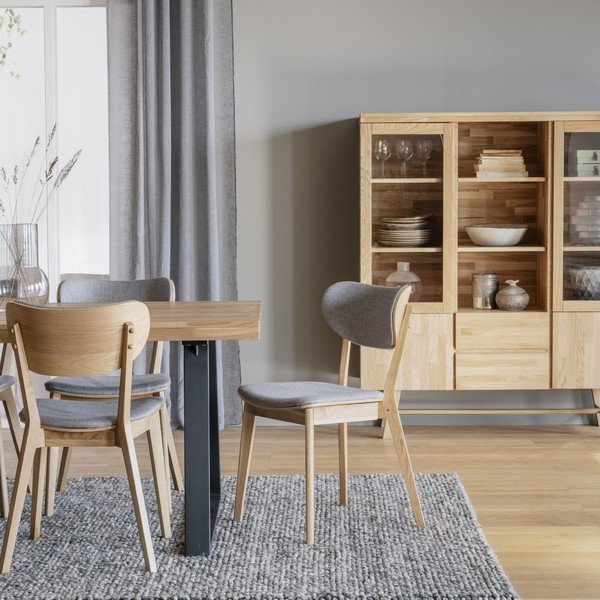 Сиви трапезни столове в комплект от 2 броя Kato - Rowico-image-1