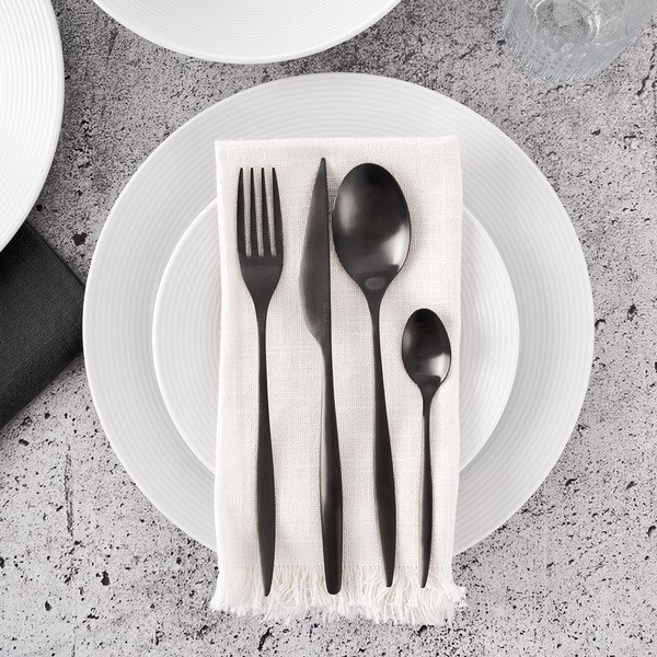 Черен прибори за хранене от неръждаема стомана 24 бр. – Orion-image-2