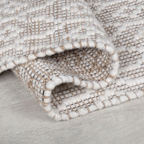 Светлосив ръчно изработен вълнен килим 80x150 cm Dream – Flair Rugs-image-2