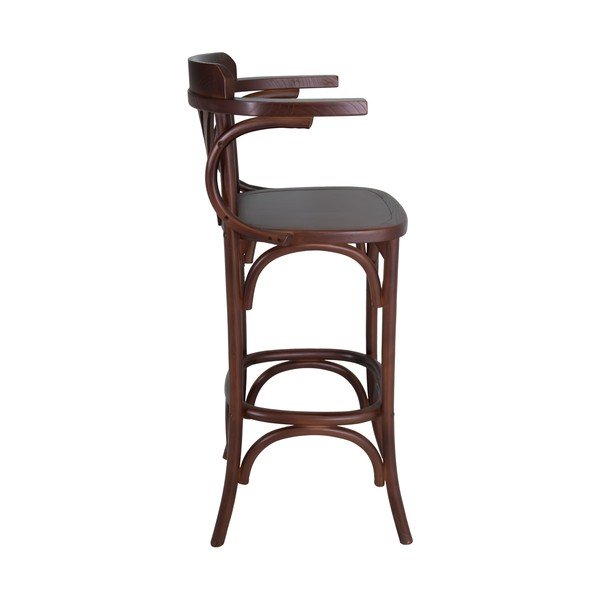 Кафяв бар стол от масивен бряст (височина на седалката 77 cm) Montmartre – Antic Line-image-3