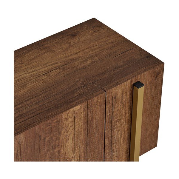 Маса за телевизор от декор от орех в тъмно естествен цвят 180x45x30 cm Nexus – Kalune Design-image-4