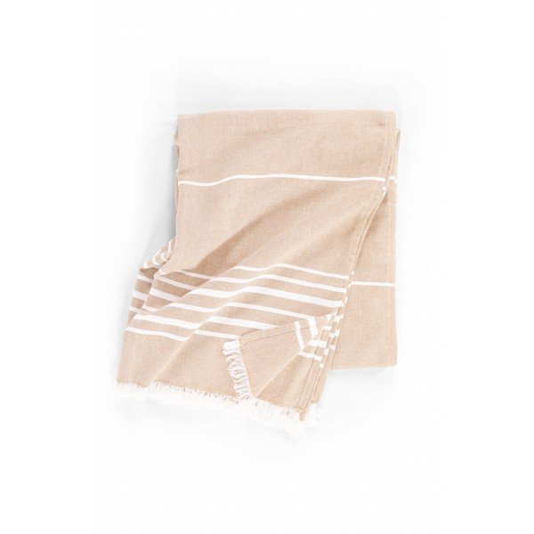 Бежово памучно одеяло 150x200 cm Solene – Tiseco Home Studio