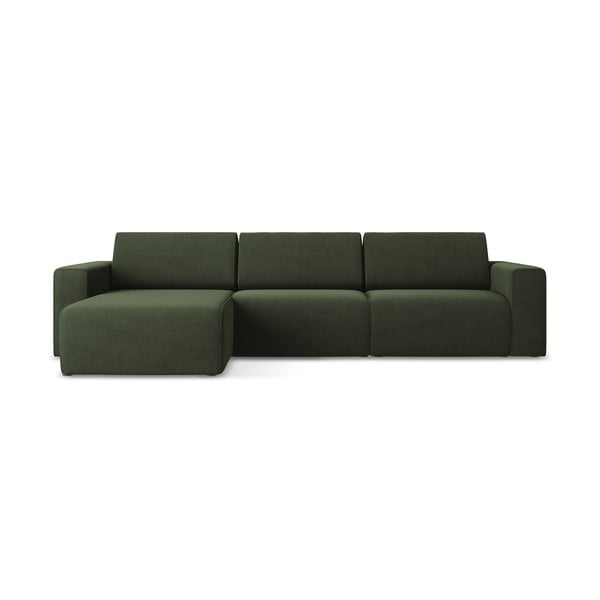 Зелен модулен ъглов диван (ляв ъгъл) Kalea – Makamii