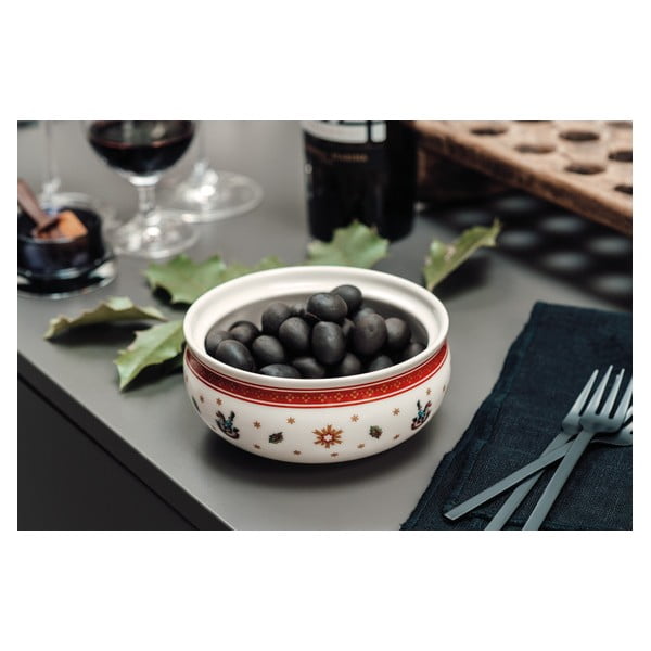 Червено-бяла порцеланова захарница с коледен мотив Villeroy & Boch - Villeroy&Boch-image-1