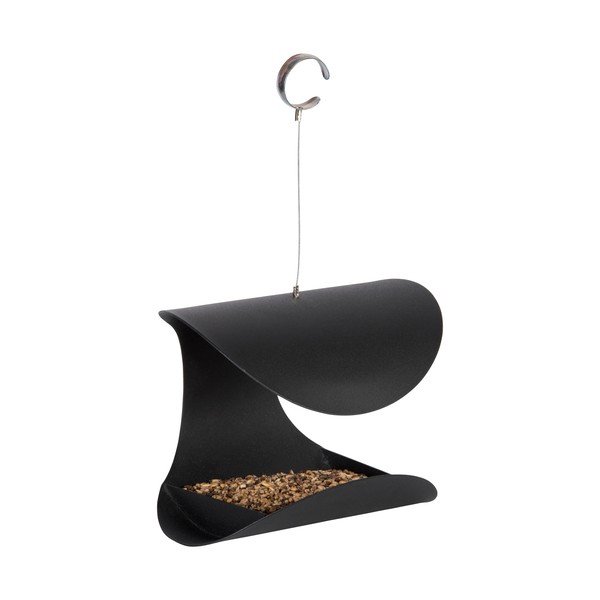 Черна висяща хранилка Sleek Open - Esschert Design-image-2