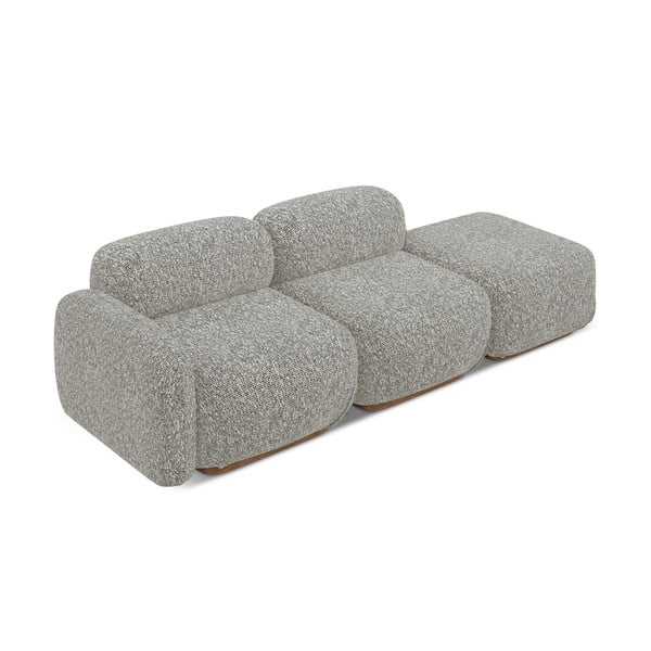 Сив модулна лежанка (ляв ъгъл) Ailani – Makamii-image-3