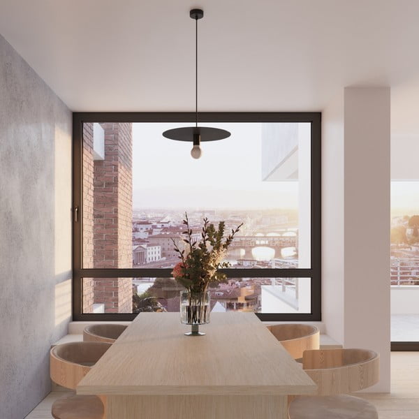 Черно висящо осветително тяло ø 40 cm Livago – Sollux-image-4