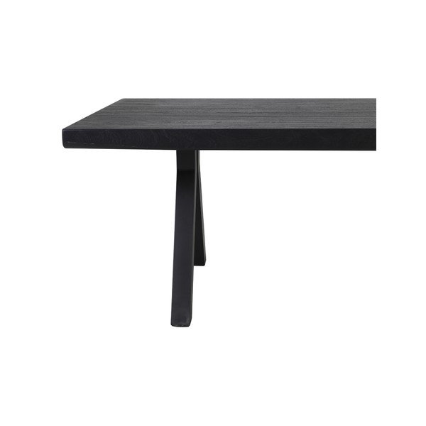 Черна трапезна маса 100x220 cm Muden – Light & Living-image-3