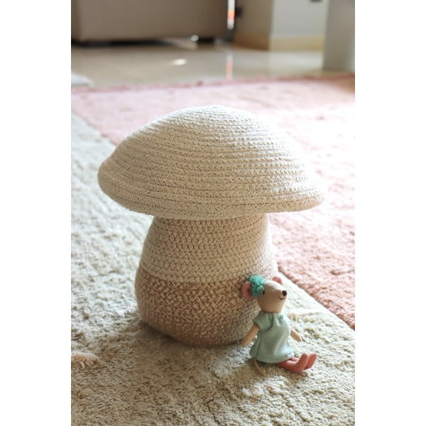 Бежова текстилна детска кошница за играчки ø 23x27 cm Mushroom – Lorena Canals-image-3
