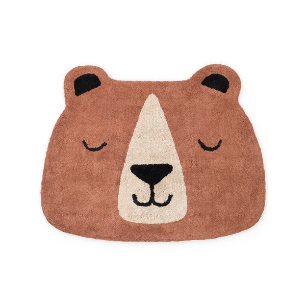 Кафяв памучен детски килим подходящ за пране/ръчно изработен 101x120 cm Snuggle Benni – Hanse Home
