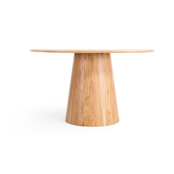 Кръгла трапезна маса от масивен дъб в естествен цвят ø 126 cm Mushroom – Gazzda-image-4