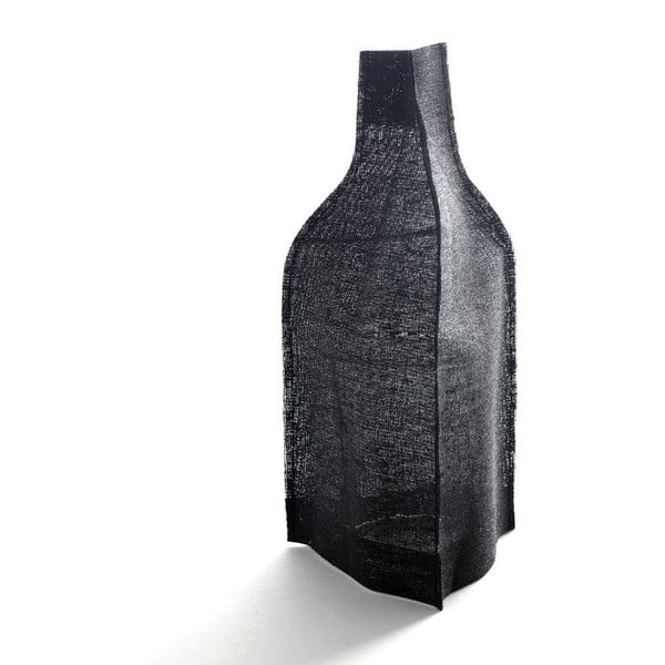 Váza s černým plátěným obalem, 23 cm