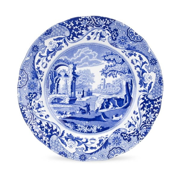 Комплект от 4 чинии в бяло и синьо Синя италианска, ø 23 cm - Spode