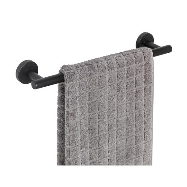 Матово черно стенна поставка за кърпи от неръждаема стомана Bosio – Wenko-image-2