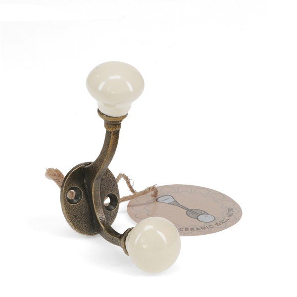 Кремава метална стенна закачалка 3 cm – Rex London-image-2