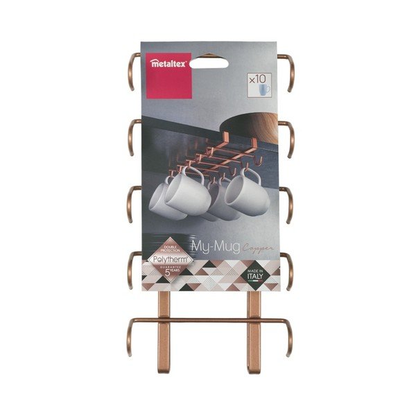 Висяща поставка за чаши в меден цвят - Metaltex-image-4