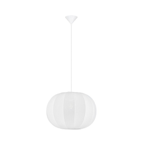 Текстилно висящо осветително тяло в матово бял цвят ø 50 cm Delina – Nova Luce