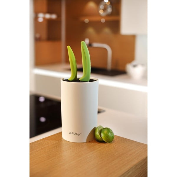 Универсален бял блок за ножове - Vialli Design-image-4