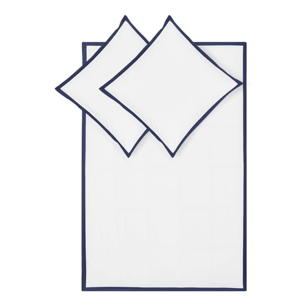Бяло единично спално бельо от памучен перкал, 135 x 200 cm Joanna - Westwing Collection