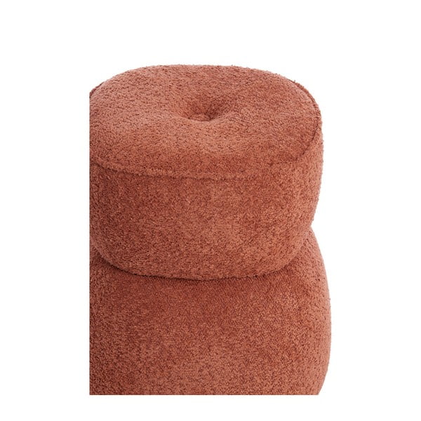 Оранжева табуретка от плат букле Leyla – Light & Living-image-3