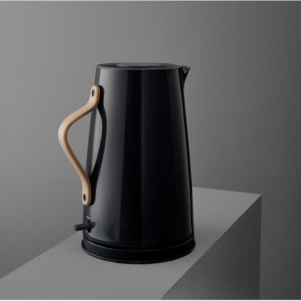 Черна електрическа кана от неръждаема стомана 1,2 l Emma – Stelton-image-1
