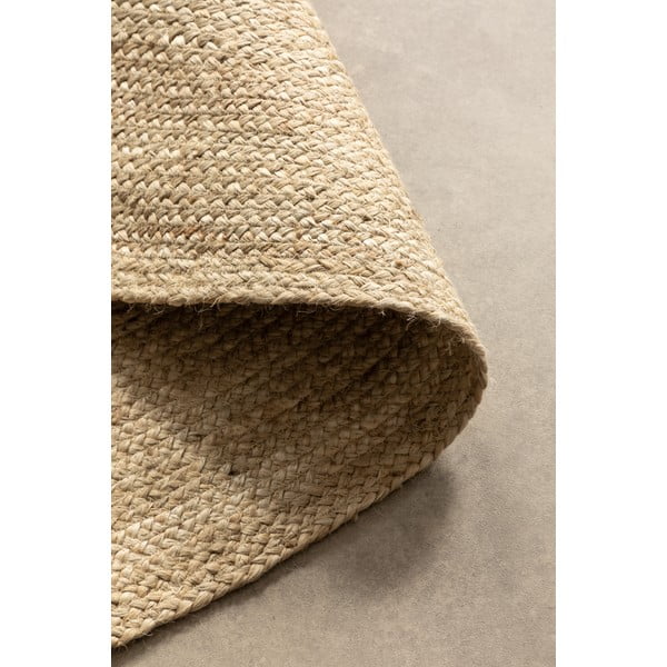 Двустранен ютен кръгъл килим в цвят слонова кост ø 200 cm Braided – Hanse Home-image-3