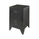 Черно метално детско нощно шкафче BRONXX – Vipack