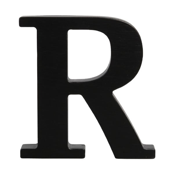 Černé dřevěné písmeno Typoland R
