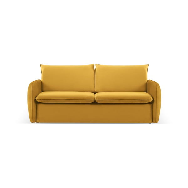 Кадифен разтегателен диван в горчица 214 cm Vienna - Cosmopolitan Design