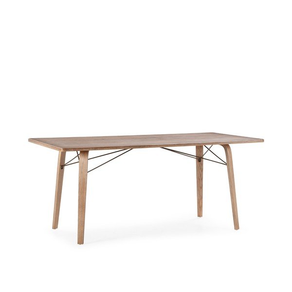 Трапезна маса с дъбов плот 90x180 cm Lujan – MOME