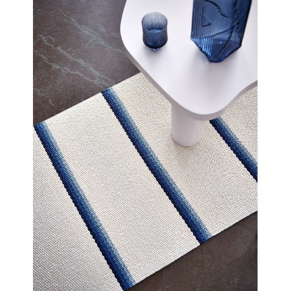 Син и кремав килим за открито и закрито 70x90 cm Olle Blue Vanilla – Pappelina-image-1