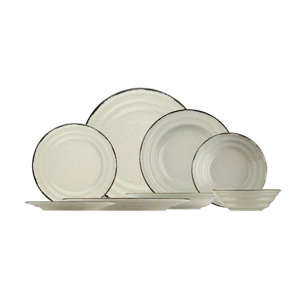 Комплект бежови порцеланови чинии от 24 части Basis - Kütahya Porselen