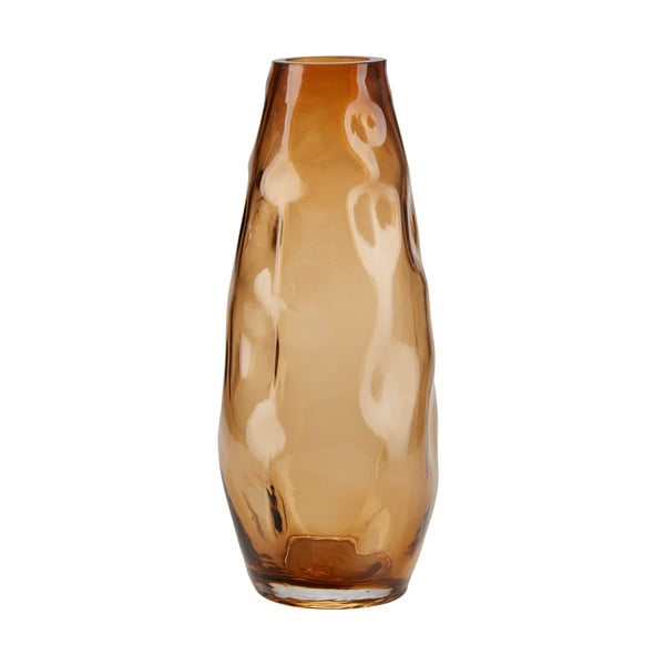 Светлооранжева стъклена ваза, височина 28 cm - Bahne & CO