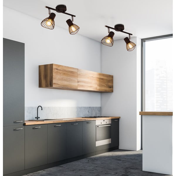 Черно осветително тялоо за таван с метален абажур 39x8 cm Fly – Candellux Lighting-image-1