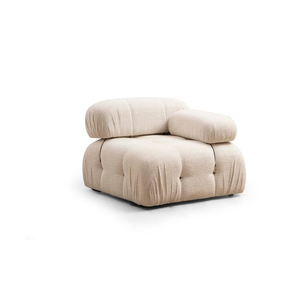 Кремав модул на дивана от плат букле (десен ъгъл) Bubble – Artie